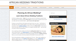 Desktop Screenshot of africanweddingtraditions.com
